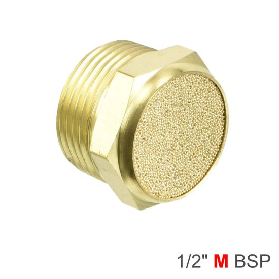 AIRCRAFT Muffler Brass Flat 1/2' Male